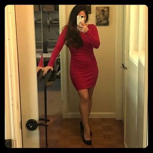 Hot Pink form fitting dress